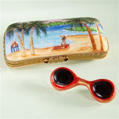 Picture of Limoges Beach Scene Sunglasses Box