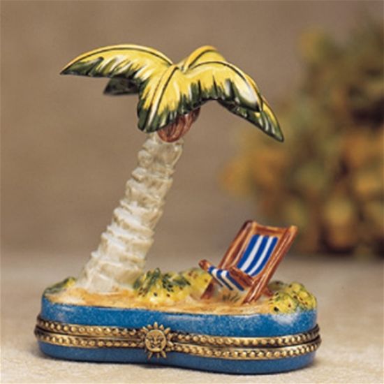 Picture of Limoges Palm Tree with Chair Box