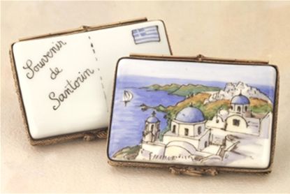 Picture of Limoges Santorini Postcard Box