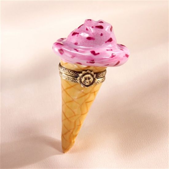 Picture of Limoges Strawberry Ice Cream Cone Box
