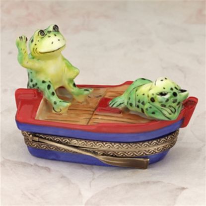 Picture of Limoges Two Frogs on Boat Box