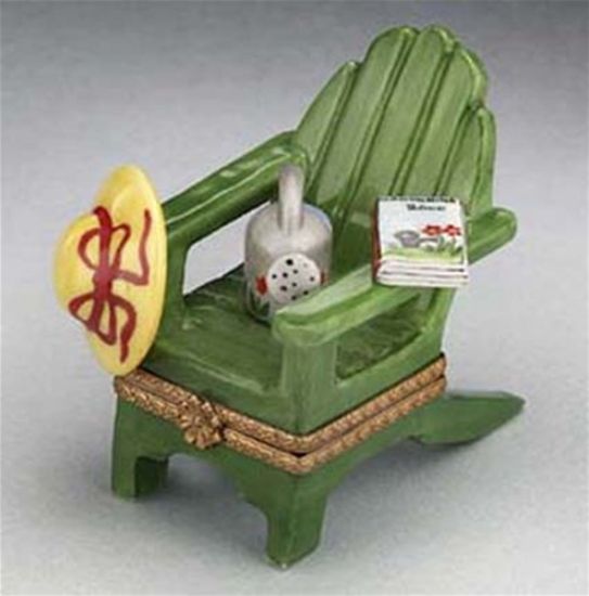 Picture of Limoges Green Gardener Chair with Book Box
