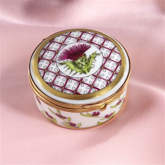 Picture of Limoges Thistle Round Box