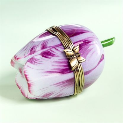 Picture of Limoges Violet Tulip Bulb Box