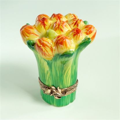 Picture of Limoges Yellow Tulips Bouquet Box 
