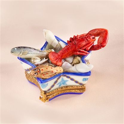 Picture of Limoges Fish Lobster Basket Box