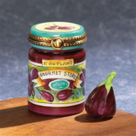 Picture of Limoges Eggplant Jar Box with Eggplant