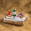 Picture of Limoges Happy Birthday with Champagne, Cake and Gift Box