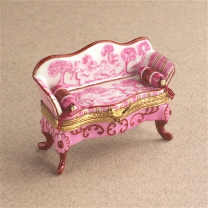 Picture of Limoges Pink Sofa with Tassels Box