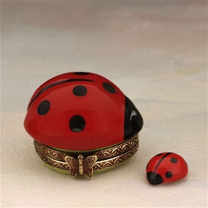 Picture of Limoges Ladybug with Baby Box