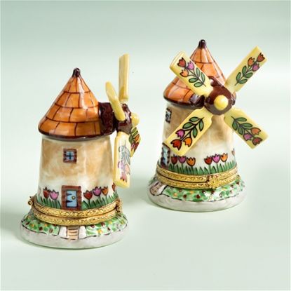 Show details for Limoges Windmill with Flowers Box, Each. Picture of Limoges Windmill with Flowers Box, Each.