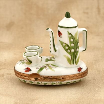 Picture of Limoges Lily of the Valley Teapot Cup Box
