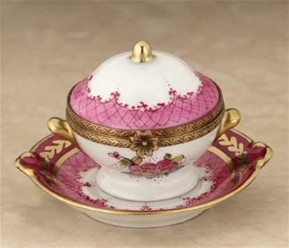 Picture of Limoges Old Rose and Gold Tureen Box