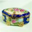 Picture of Limoges Blue Chest with Flowers Box