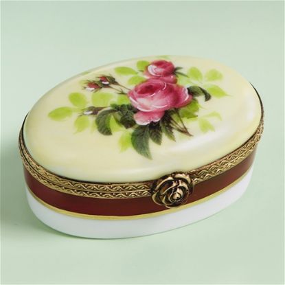 Picture of Limoges Romantic Rose Oval  Box