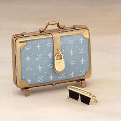Picture of Limoges Blue Suitcase Box
