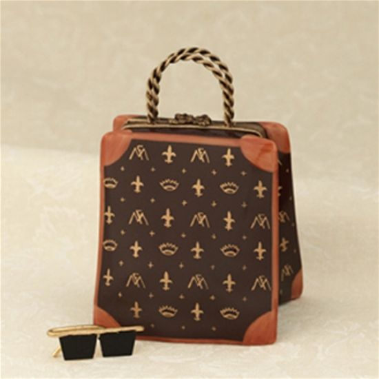 Picture of Limoges Brown Elegant Shopping Bag with Sunglasses Box