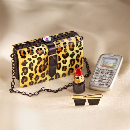 Picture of Limoges Leopard Purse with Phone Box