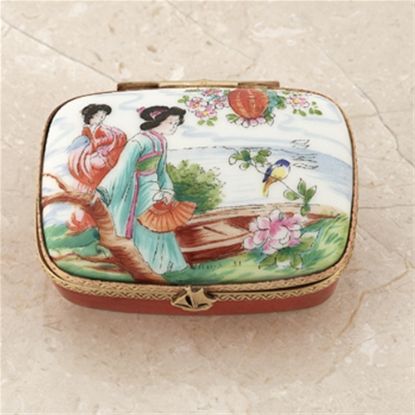 Picture of Limoges Oriental Art Painting Box with Ladies