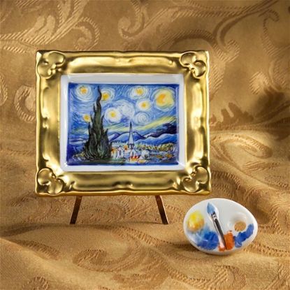 Picture of Limoges Starry Night Gold Frame Painting Box