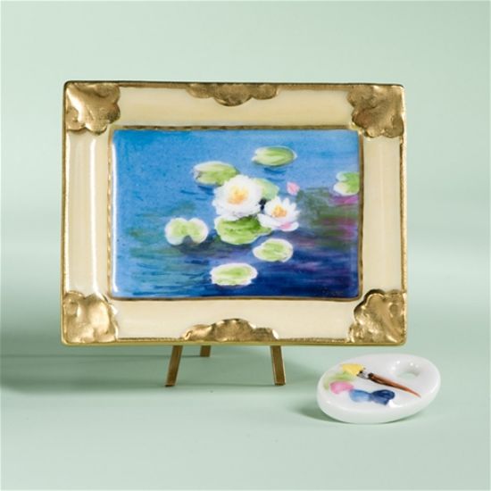 Picture of Limoges Waterlillies Gold Frame Painting Box