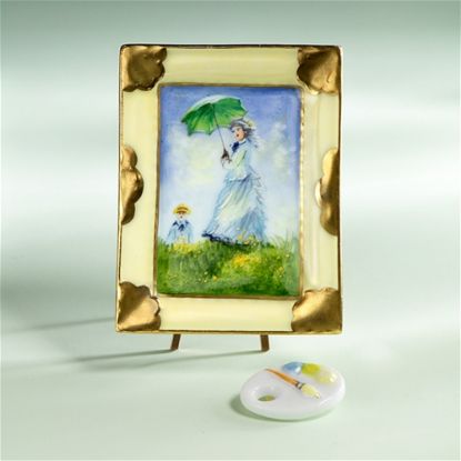 Picture of Limoges Woman with Umbrella Painting  Box