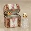 Picture of Limoges Burgundy and Gold Chest Box with Perfume Bottles