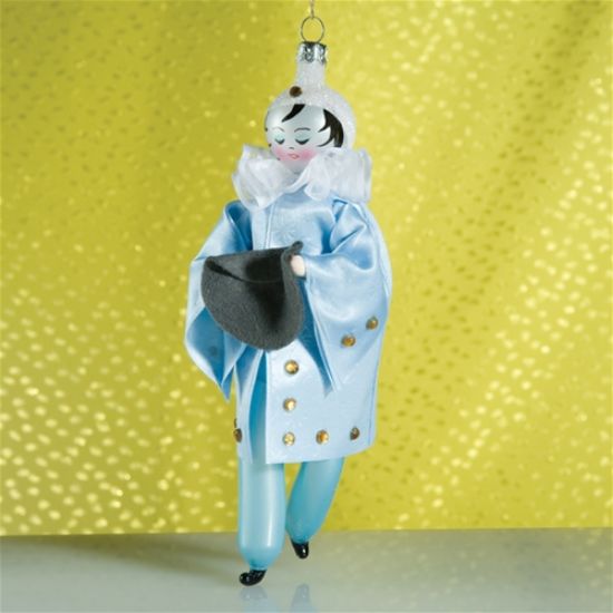 Picture of De Carlini Blue Pierrot Christmas Ornament