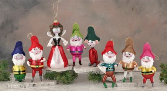 Picture of De Carlini Snow White Set of Christmas Ornaments