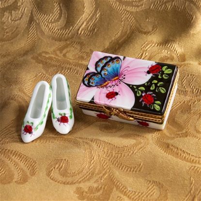 Picture of Limoges Butterfly Shoe Box with Ladybug Shoes