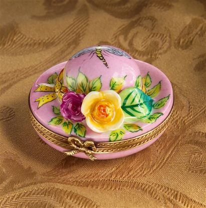Picture of Limoges Pink Hat with Roses 