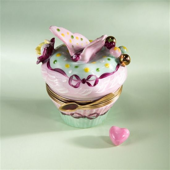 Picture of Limoges Pink Butterfly Cupcake Box