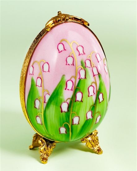 Picture of Limoges lily of the Valley Egg Box on Stand