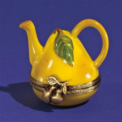 Picture of Limoges Yellow Pear Teapot Box