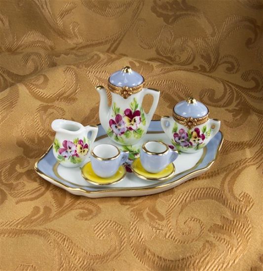 Picture of Limoges Pansies Tea Service