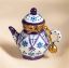 Picture of Limoges Blue White Teapot with Strainer Box