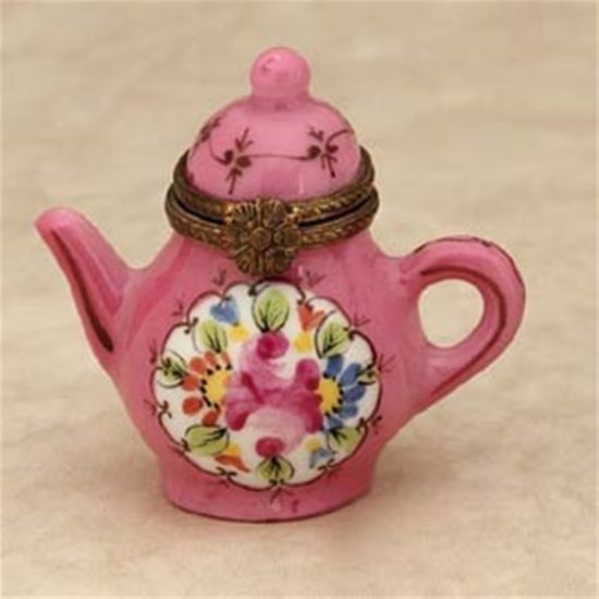 Picture of Limoges Pink Teapot with a Rose Box