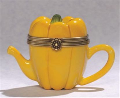 Picture of Limoges Yellow Pepper Teapot Box