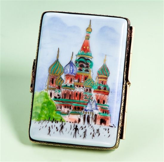 Picture of Limoges Red Square Postcard Box 