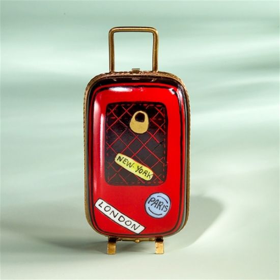 Picture of Limoges Red Travel Carry On Suitcase Box