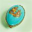 Picture of Limoges Turquoise Egg with Golde Couple Box