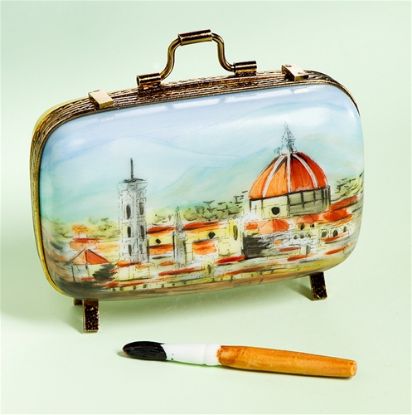 Picture of Limoges Florence Suitcase Box with a Paint Brush