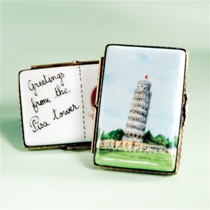 Picture of Limoges Pisa Tower Postcard Box