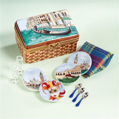 Picture of Limoges  Venice Picnic Basket Box