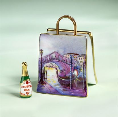 Picture of Limoges Venice Shopping Bag with Champagne Bottle