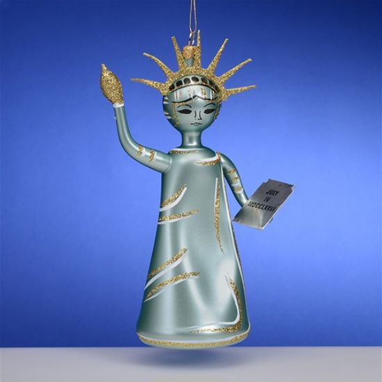 Picture of De Carlini Lady Liberty Italian Christmas Ornament