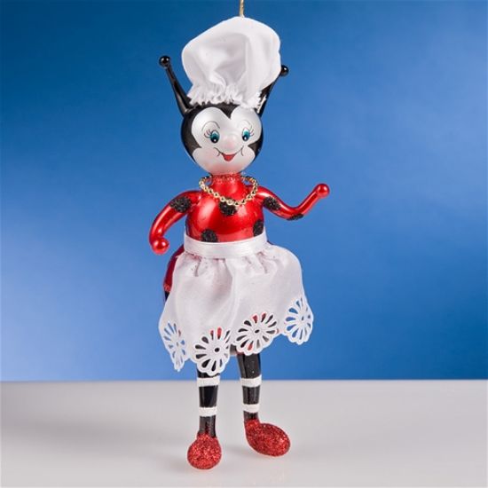 Picture of De Carlini Ladybug Chef Christmas Ornament