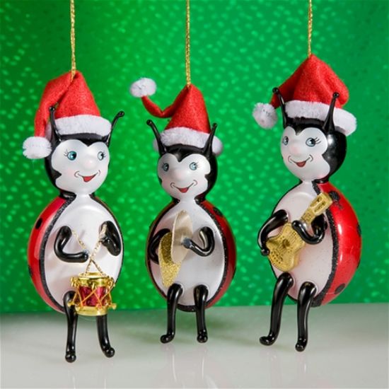 Picture of De Carlini Ladybug Concert /3 Christmas  Ornament