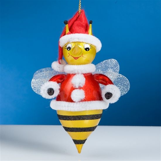 Picture of De Carlini Santa Bee Christmas Ornament