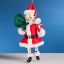 Picture of De Carlini Santa Cat with Candycane Christmas  Ornament